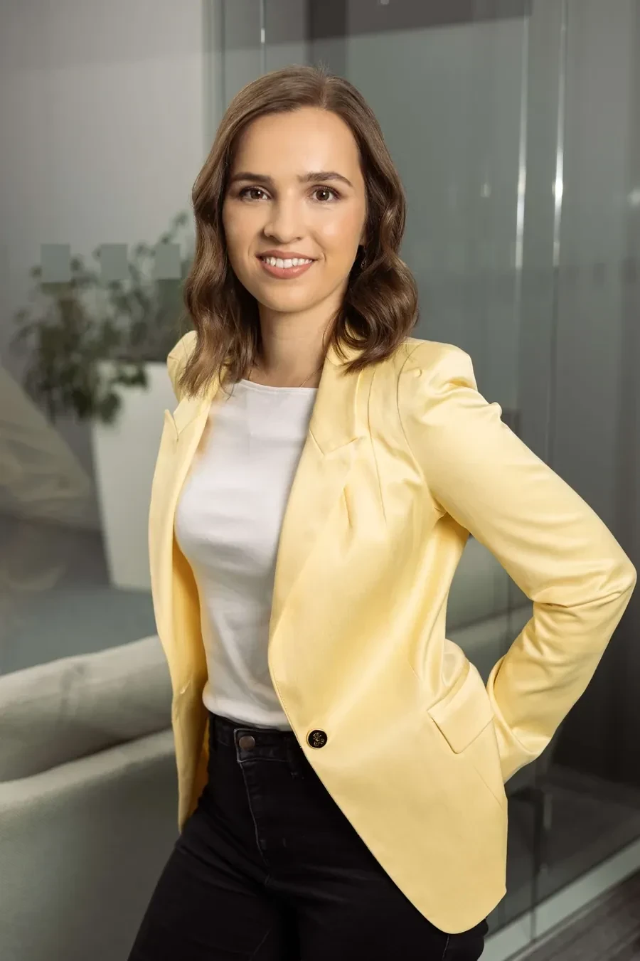 Psycholožka Dominika Žlebek Šoustková v terapeutovně v centru Ostravy